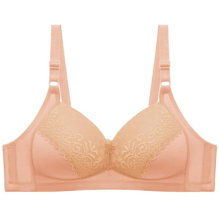 

REORIAFEE Bralettes for Women Bra Solid Color Comfortable Hollow Out Bra Wireless Underwear Khaki XXXXL