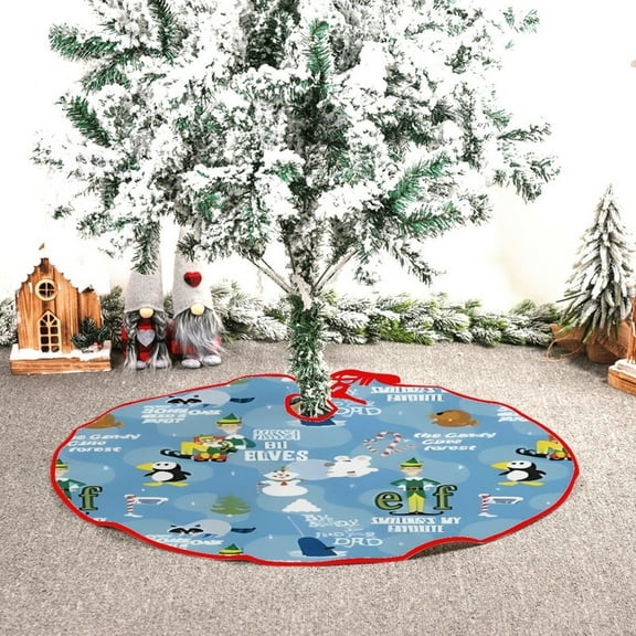 Elf Buddy's Sing themed Christmas Tree Skirt 48inch premium collectible decor