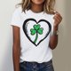 thumbnail image 5 of El Día de San Patricio Manga Corta Cuello Redondo Suéter Casual Top, Ligero 95% Poliéster 5% Blusa de Spandex para Vacaciones Y Uso Diario, Tops de Mujer Casual, 5 of 5