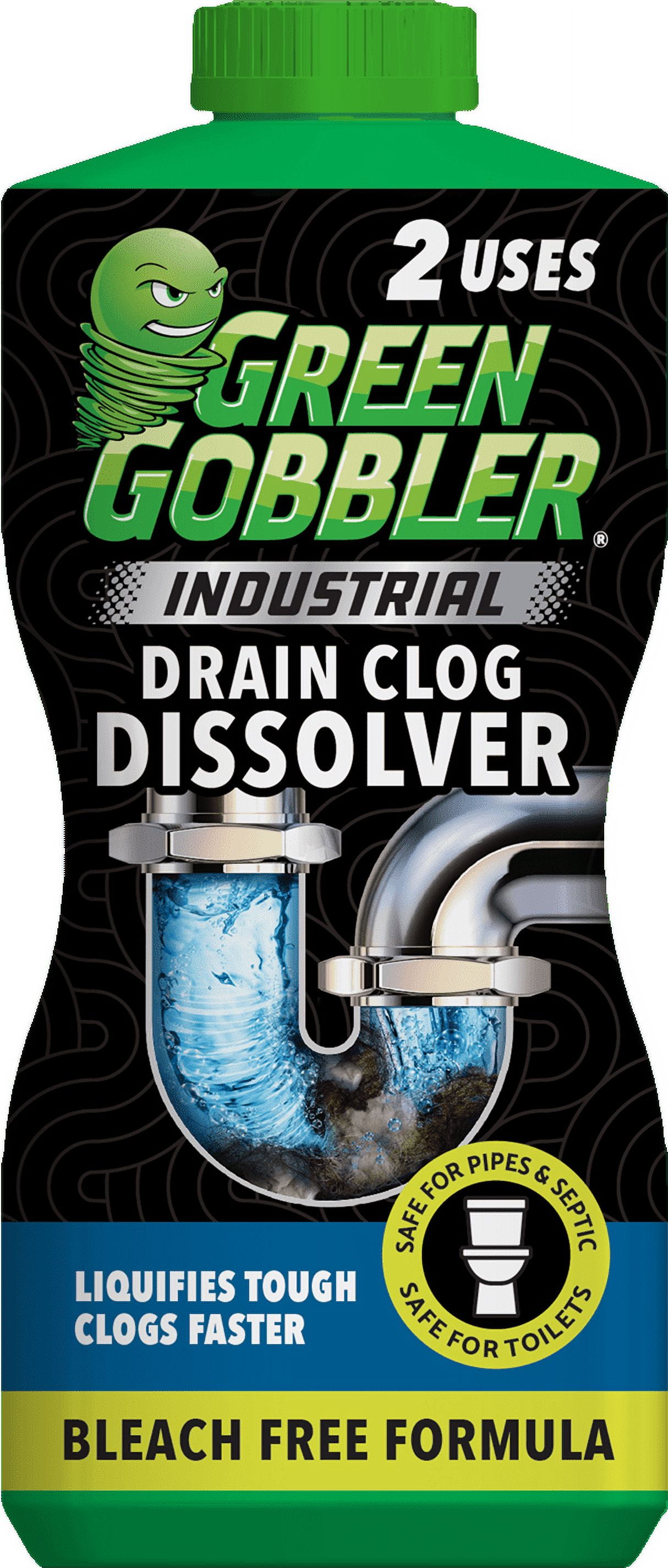 (4 pack) Green Gobbler Pro-Power Hair Clog Remover & Drain Opener Industrial Strength Gel, 32 fl oz, 1 Pack