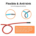 thumbnail image 2 of 3/4" Hot/Cold Garden Water Hose 25 ft, -50℉-190℉,Flexible & Lightweight With 3/4" Brass Fittings for Yard, Outdoor, Farm, Red, 2 of 6