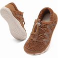 thumbnail image 1 of wonima44 Women's Wide Width Slippers Cozy Furry Barefoot House Shoes with Adjustable Fit Non-Slip Indoor Outdoor Slippers for Diabetic Bunion Swollen Feet Friendly, 1 of 1