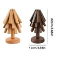 thumbnail image 3 of Wooden Tree Trivet Set of 3, Kitchen Hot Pads Trivet, Foldable Heat Resistants Pads for Hot Dishes/Pot/Bowl/Teapot/Hot Pot Holders, Anti-Hot Non-Slip Durables, 3 of 9