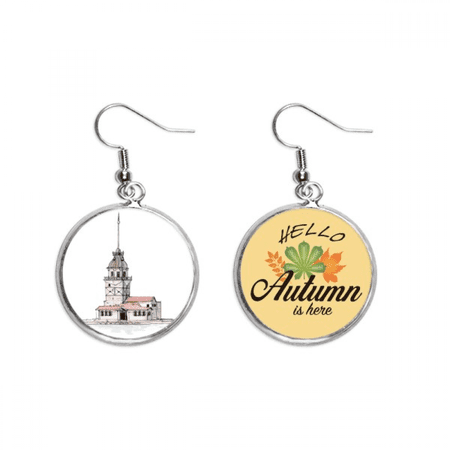 s tower in istanbul turkey earring dangle autumn earring jewelry