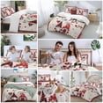 thumbnail image 6 of Valentine's Day Bedding 3 Piece Duvet Cover Set California King, Rustic Red Gnomes Love Birds Trees Plaid Soft Microfiber Comforter Cover with Zipper Closure & Pillowcases, FadeResistant Quilt Cover, 6 of 9