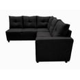 thumbnail image 4 of Sala Esquinera El Bazar Store Loki Negro 200x215 cm Tela Lino Nacional Modular, 4 of 5