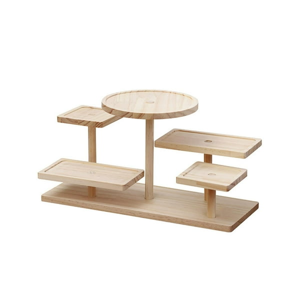 Soporte de madera Mornei para tartas, cupcakes, escalera, estatua, soporte para flores, ligero, escalonado, 38 cm