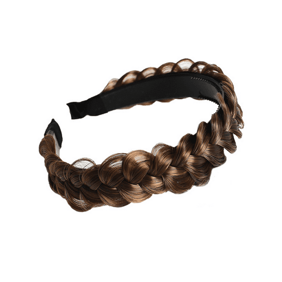 Plaited Braided Headband Hair Band Synthetic Braid Hairpieces Wig with Teeth Hairband