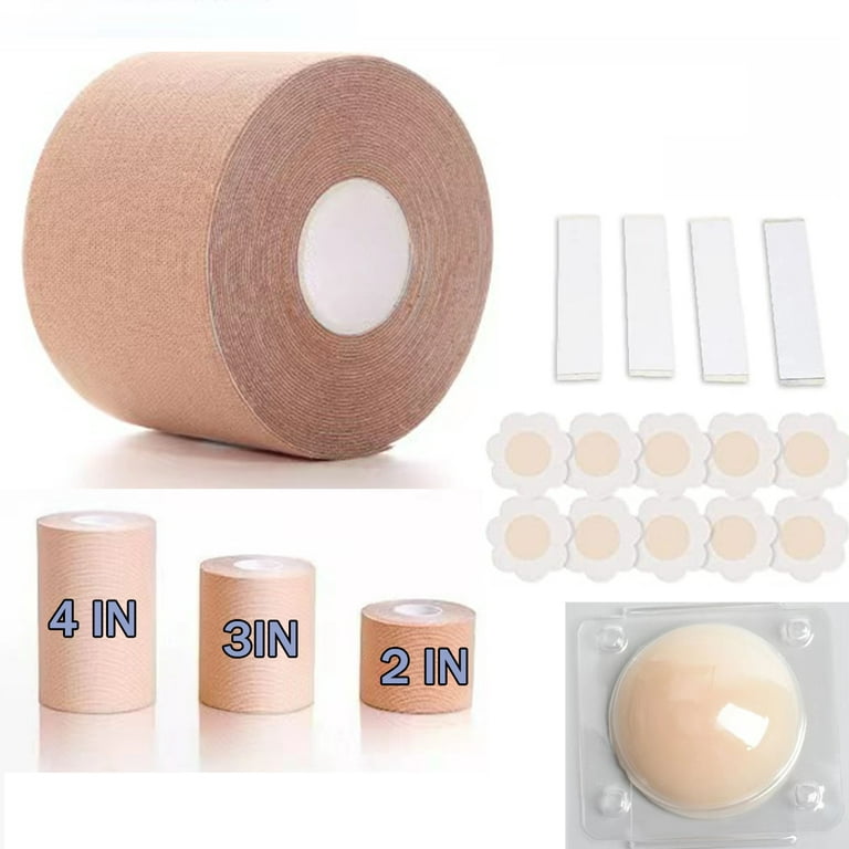 Boob Tape, Boobytape for Breast Lift, Bob Tape for Large Breasts, Flexible  Boobtape, Breathable Breast Tape for Strapless Dress, Waterproof Breast Lift  Tape with Nipple Covers, Bra Tape for A-G Cup 