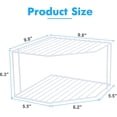 thumbnail image 3 of Estante organizador apilable de esquina de 2 niveles para cocina, 2 unidades, estante de almacenamiento para gabinete, estantes, mostrador de cocina y estante para gabinete, organizador de, 3 of 5