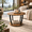 Brown Oak-Coffee Table, variant on Manxile Small Round Side Table, 3-Tier Waist Circular End Table with Storage Shelf, Compact Tea Sofa Side Table Small Spaces, Round Corner Coffee Table for Living Room Bedroom,Red Oak