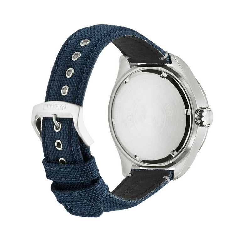 CITIZEN Eco-Drive Blue Dial Men's Watch, 42.6mm Case, Nylon Band
