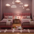 thumbnail image 5 of Light rosa tamaño individual marco de cama: bouclé forrado platform con wave cabecero para girls, fácil montaje, de madera slats support, no box spring, 5 of 5