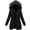Black, variant on Heting Women's Winter Coat Insulated Jacket Warm Outerwear with Removable Hood Khaki L