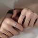 thumbnail image 4 of Anillo de pareja Mobius para hombres y mujeres, un par de anillos abiertos y lisos de imitación de plata de ley S925, anillo con nicho, 4 of 4