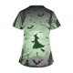 thumbnail image 4 of Tops Cortos para las Mujeres, Halloween Impreso en Cuello en V con Bolsillo, Moda Casual Manga Corta, 4 of 5