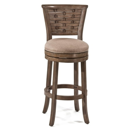 Hillsdale Thredson Swivel Bar Stool, Light Antique Graywash Finish