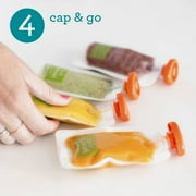 Infantino Disposable Squeeze Pouches, 4oz. Clear Non-Reusable Puree Pouches, 50-Pack