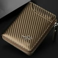 thumbnail image 3 of Mens RFID Blocking Leather Wallet Slim Credit Card Holder Zipper Purse Large Capacity Bifold Minimalist Design, 3 of 4