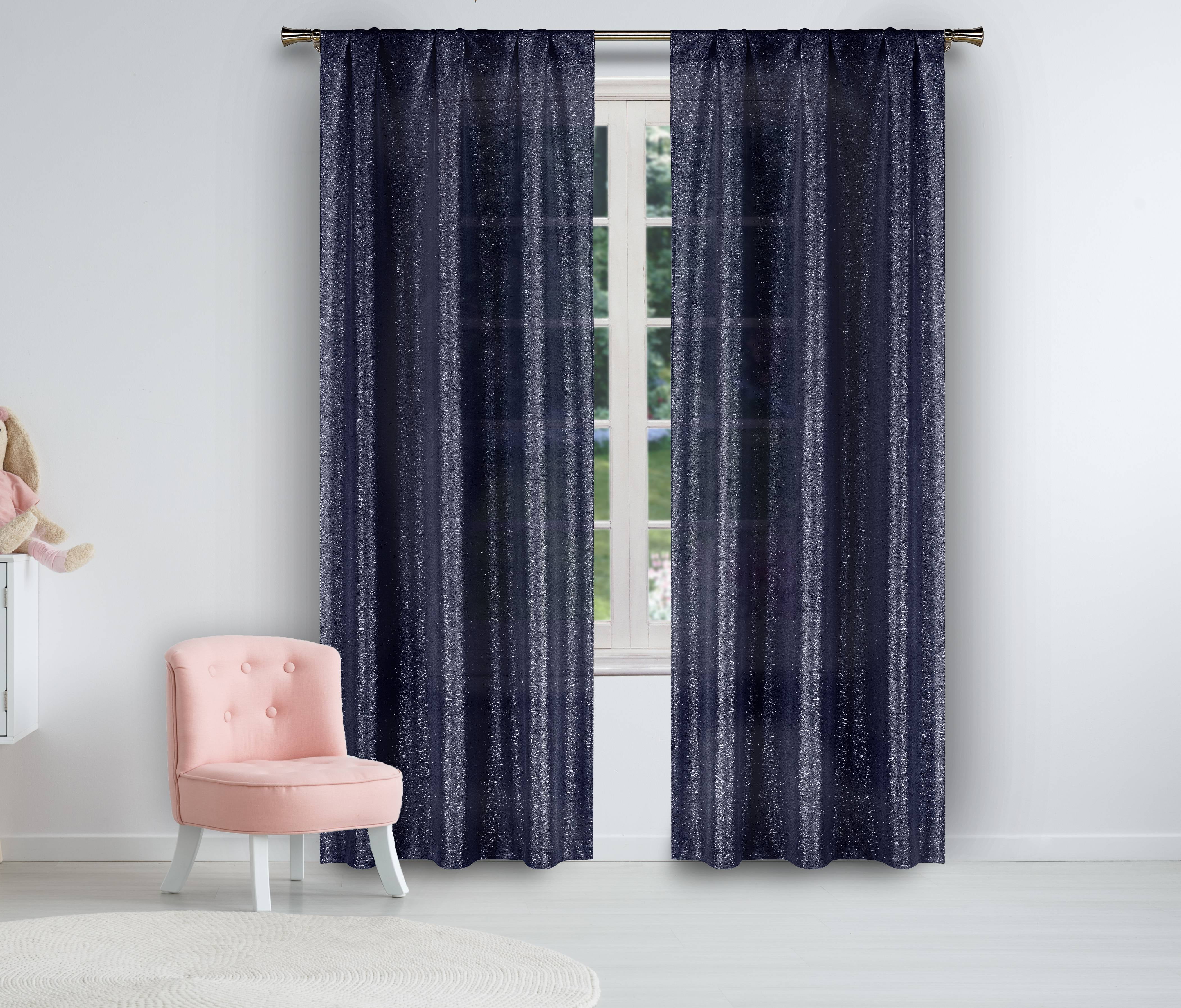 Mariella Shiny Kids' Room Darkening Curtains, 84inch L