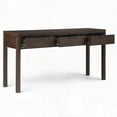 thumbnail image 5 of Handcrafted Solid Wood Console Table in Warm Walnut Brown|3 Drawers|Multipurpose, 5 of 9
