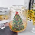 thumbnail image 4 of 3 Piezas de Vaso de Árbol de Navidad, Vasos de Vidrio Transparente Coloridos para Beber con Forma de Árbol de Navidad, de Café Especial para Fiestas Navideñas, 4 of 5