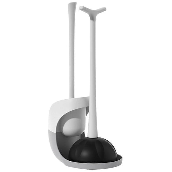 Plastic Toilet Brush And Plunger Set TPR Material For Bathrooms Floor Drains 1Set