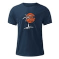 thumbnail image 4 of Rciityk Men's Tops Casual Round Neck T Shirts Palm Sunset Printing Shorts Sleeves Vacation Beach Summer T-Shirt, 4 of 5