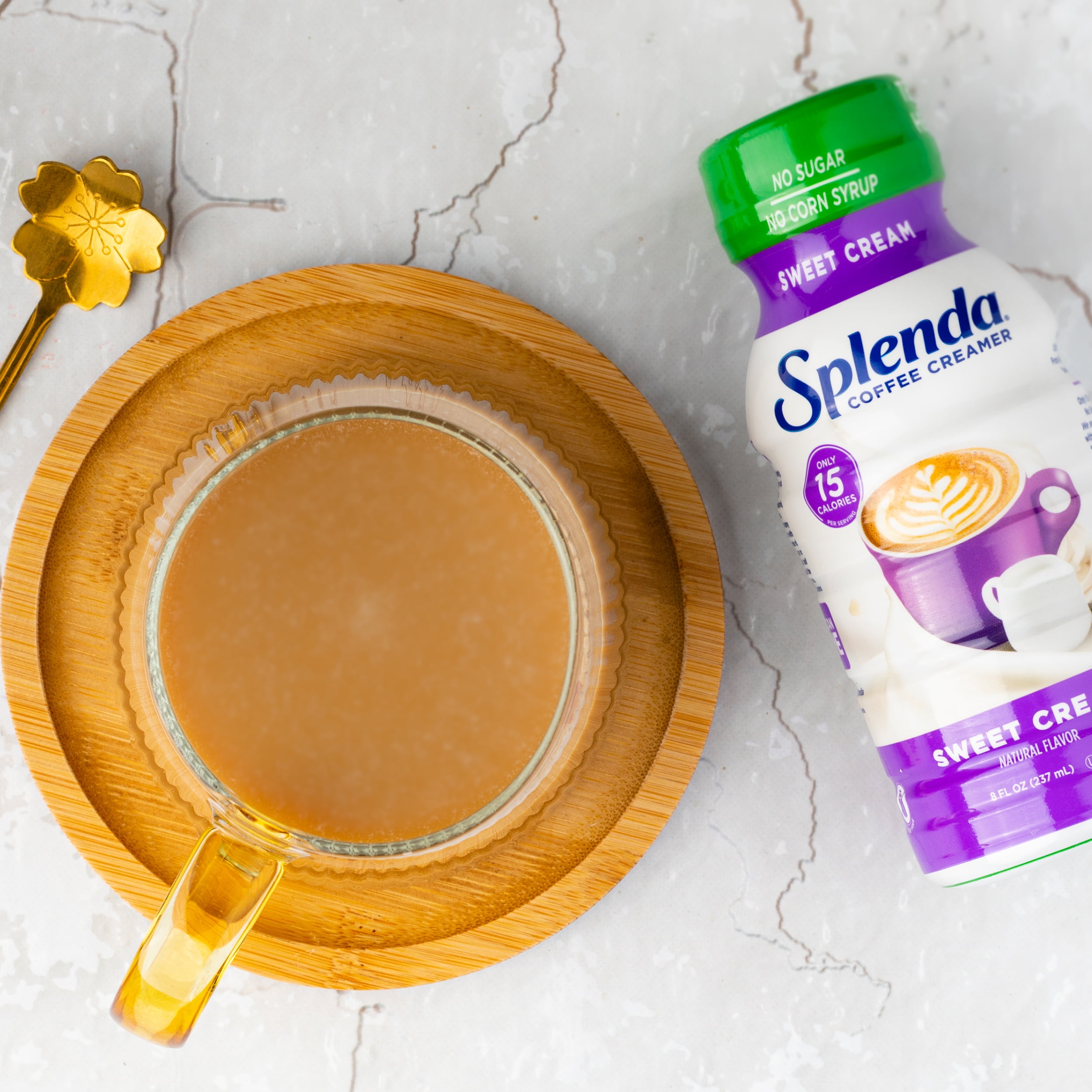 Splenda Sugar Free, Low Calorie Sweet Cream Coffee Creamer, 8 fl Ounces Bottle