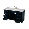 thumbnail image 4 of Elegant Decor Wesley 60" Solid Wood MDF Steel Single Bathroom Vanity Set in Blue, 4 of 5