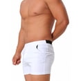 thumbnail image 6 of TEAJOPSUU Mens Pajama Shorts Summer Comfy Sleep Shorts Elastic Waist Boxer Solid Color Soft Sleepwear Bottoms Side Pockets White, 6 of 6