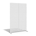 thumbnail image 3 of Chiccushion Privacy Screen Freestanding Outdoor, 72" H x 45.5" W Decorative Privacy Screen Panels Fence, White-Louvered, 3 of 9
