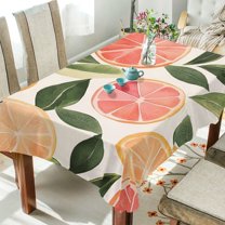 Yayeee Tablecloths 54" x 72" Rectangle Wrinkle Resistant Party Table Cover, Watercolor Grapefruit