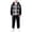 Z006-Black, variant on WXFAZCVU Boys Fall Outfits Flannel Button Down Hooded Tops and Pants Trendy Clothing Set Size 7 Years
