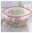 thumbnail image 6 of Ultra-Seal 8.1 Qt Bowl, Large Airtight Food Storage Container, Latching Lid, Microwave and Dishwasher Safe, Clear With Red Gasket, 8-Pack, 6 of 7
