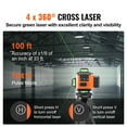thumbnail image 6 of VEVOR Laser Level 100ft Green Cross Line Self Leveling High Accuracy Measuring, 6 of 9
