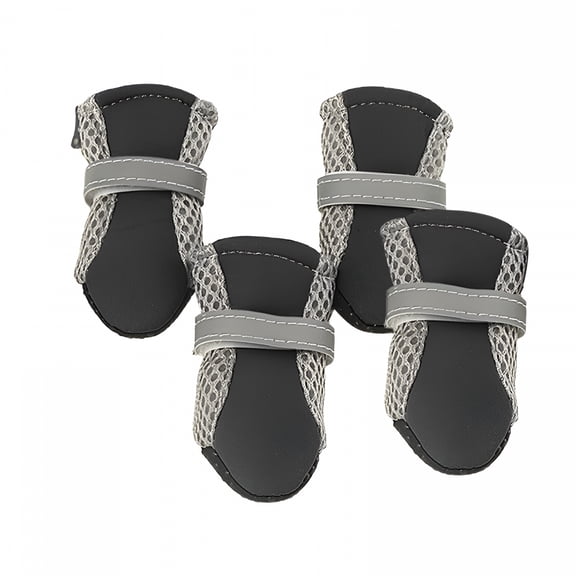 TELOLY 4Pcs Dog Booties Breathable Dog Shoes for Outdoor, Boots for Small Medium Large Dogs Dog Shoes Small Size Dogs