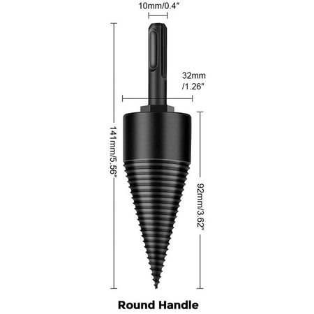 

ZMHIXM Firewood Log Splitter 1pcs Drill Bit Removable Cones Kindling Wood Splitting Logs Bits Heavy Duty Electric Drills Screw Cone Driver(Round)