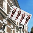 thumbnail image 3 of Bandera navideña divertida de Papá Noel con baile de Trump para exteriores, 2 x 3 pies, pancarta para exteriores, bandera de doble cara para casa, jardín, patio, desfile, letrero, decoración de, 3 of 8