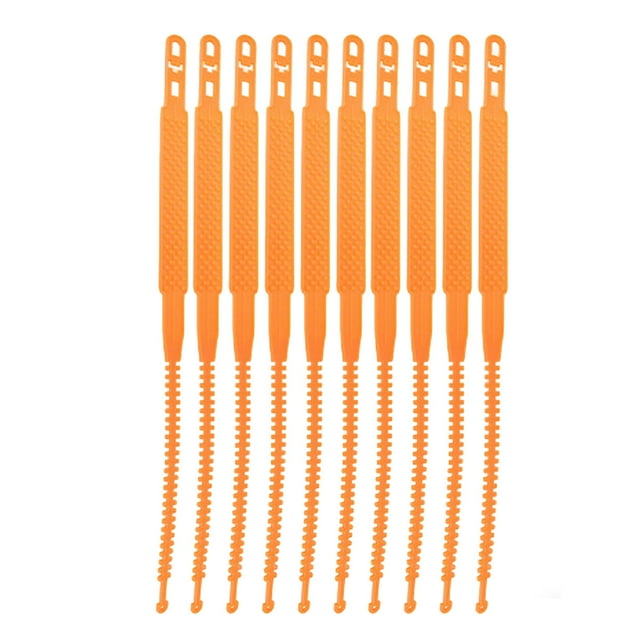 Wdhugt Orange Automobile Tire Snow Chains 10 Pieces Cable Tie Style For Sedans Suvs Off Road Vehicles Winter Traction Aid Orange