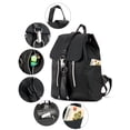thumbnail image 3 of Gustave Flap Anti Theft Backpack Purse for Women Fashion Drawstring Daypack Casual Travel Backpack Nylon Waterproof Shoulder Bag "Black", 3 of 7