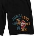 thumbnail image 2 of Jurassic Park Franchise 1993 Split Logo Men's Black Lounge Shorts-Small, 2 of 5