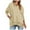 Beige, variant on GigrtiJin Women Oversized Sweatshirt Long Sleeve Collar Button Pullover Tops Solid Color Casual Sweatshirts with Pocket