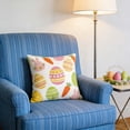 thumbnail image 6 of Easter Pillow Covers，Colorful Eggs Outdoor Decorative Throw Pillows for Couch，Soft Farmhouse Pillowcase for Bed Car Safa 17.7*17.7 Inch A, 6 of 7