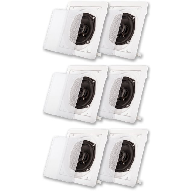 Acoustic Audio S191 Montage Encastré dans les Haut-Parleurs de Plafond Home Cinéma Pack de 3 Paires