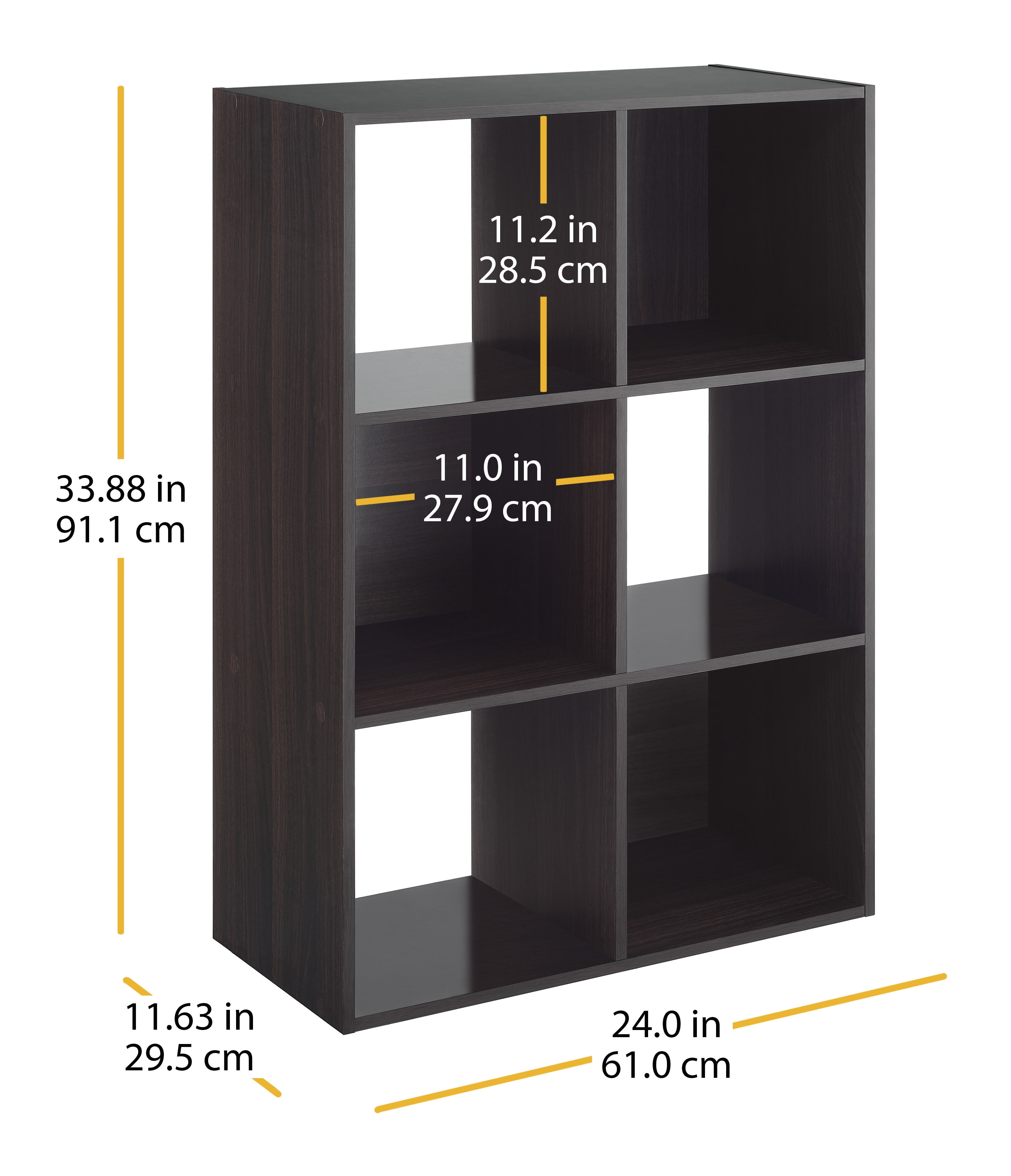 Whitmor Cube Organizer - 6 Section - Espresso - Adult Use
