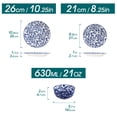 thumbnail image 3 of MALACASA 12 Pieces Dinnerware Sets, Porcelain Plates and Bowls Set for 4, Blue and White Porcelain Dish Set, Wild Vine Pattern, 3 of 8