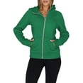 thumbnail image 2 of Womens Zip Up Hoodies Fleece Jackets Oversized Sweatshirts Fall Fashion Outfits Sweaters Winter Clothes Green M, 2 of 9