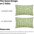 thumbnail image 4 of Daisy Floral Block Print Lumbar Pillow Covers 12X20 Inch Lime Green Beige Flowers Decorative Pillow Cases Set of 2 Farmhouse Home Decor Vintage Rustic Cute Throw Pillows for Sofa Couch Outdoor, 4 of 5