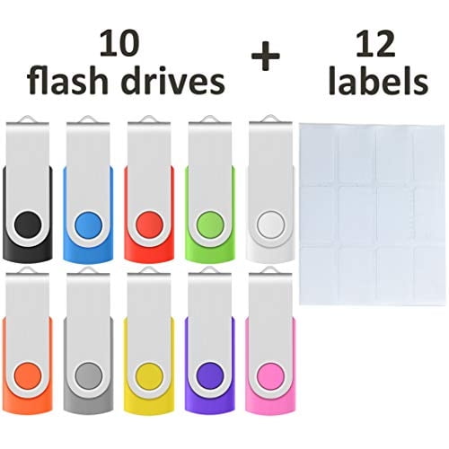 Enfain 8GB USB 2.0 Multicolor Drives Bulk 10 Pack para Compartir Fotos ...